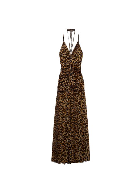 Abito Aniye by donna Lily 185813 Maculato viscosa animalier drappeggiato spalline regolabili Aniye by | Abiti | 1858131899